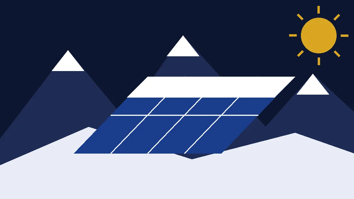 Solar panels and snow in Andorra: winter output, roof snow load and cleaning